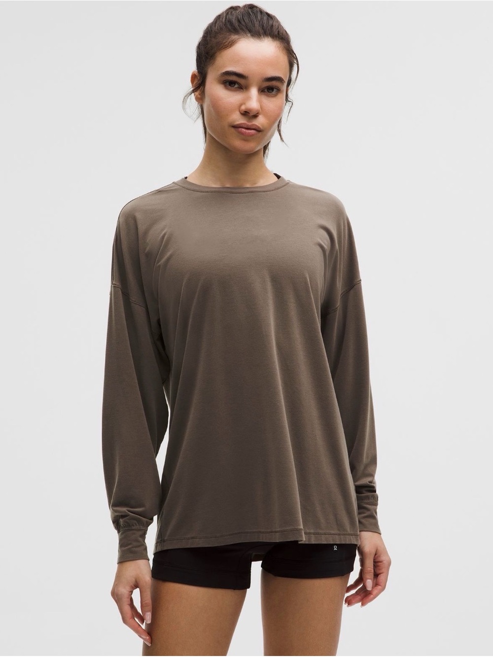 NWT lululemon EasySet Relaxed Long Sleeve Wash Elmwood Sz 8